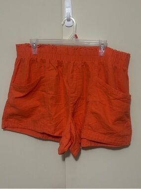 a new day Orange High-Waist Elastic Casual Shorts
